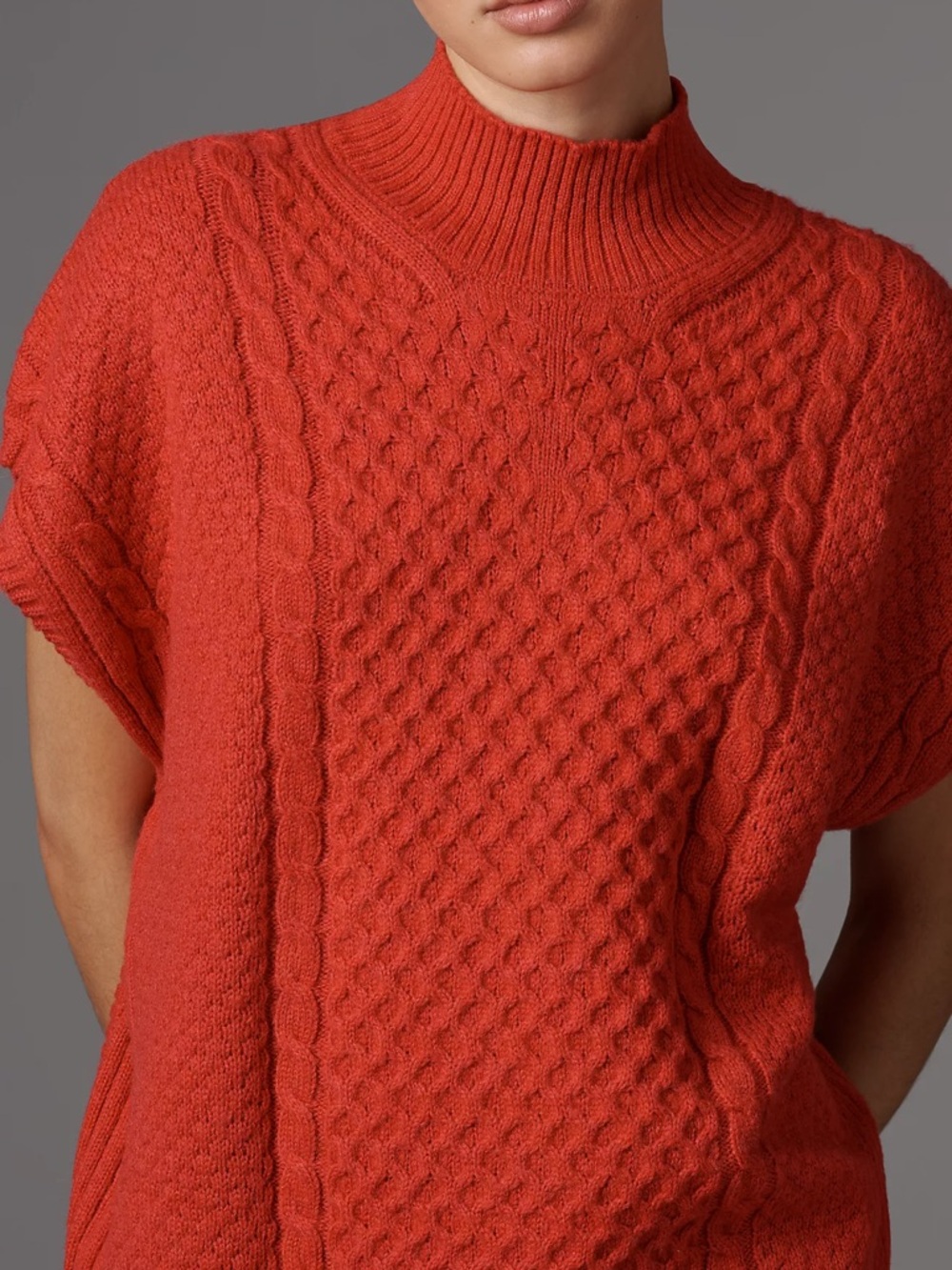 NWT Anthropologie Maeve (Originally $158) Cable-Knit Wool Blend Sweater Vest Sm
